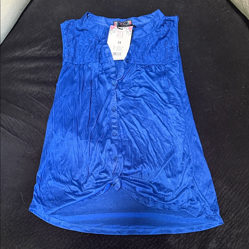 Blue Sleeveless Top